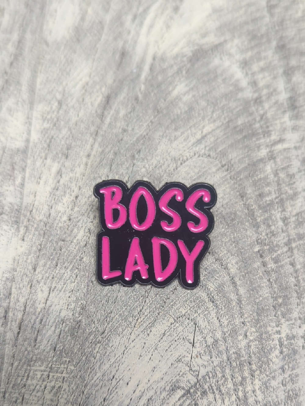 Boss Lady Pink Enamel Pin